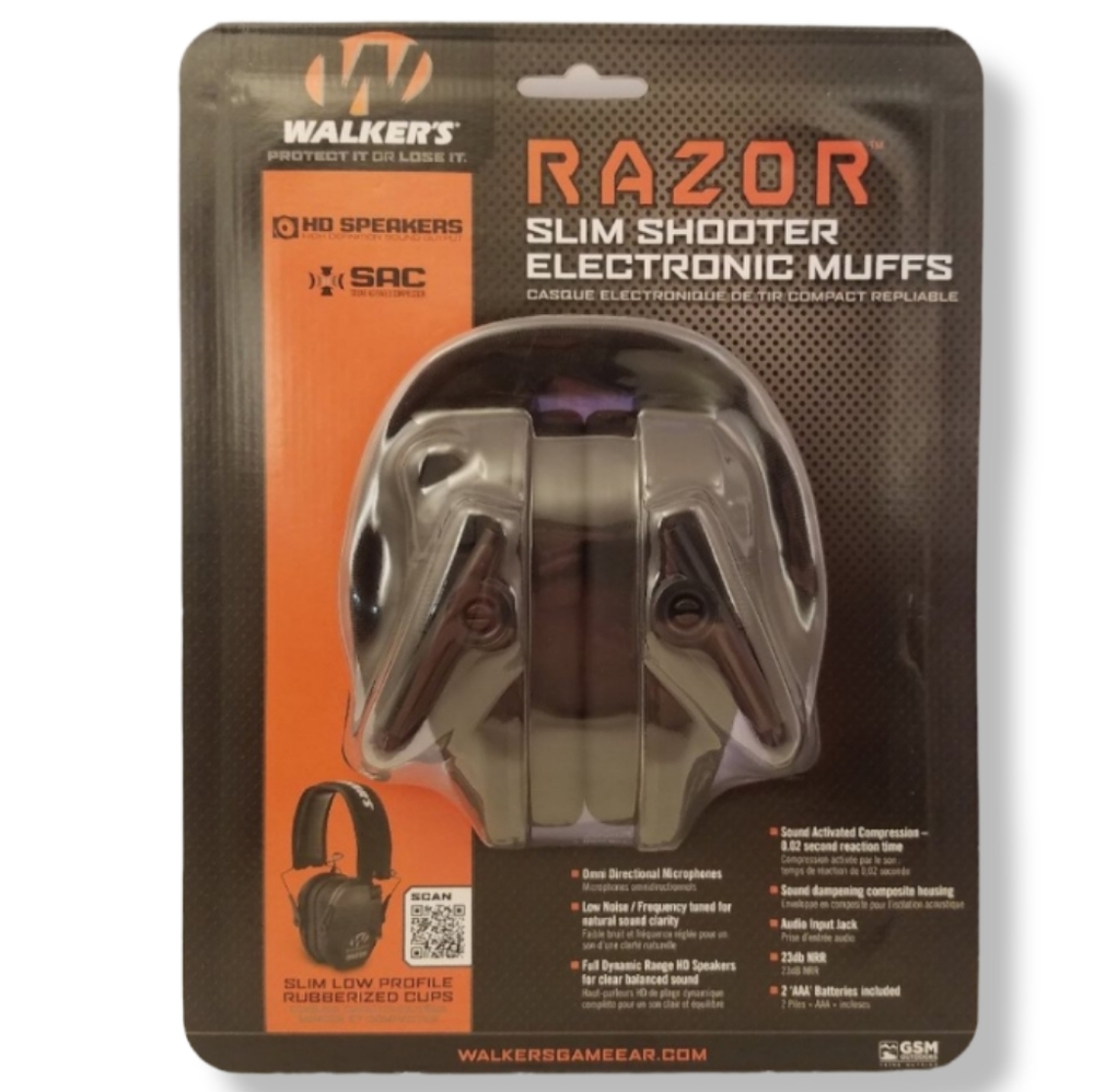 Walker's Razor Slim Shooter Electronic Muffs GWP-RSEM NRR 23dB
